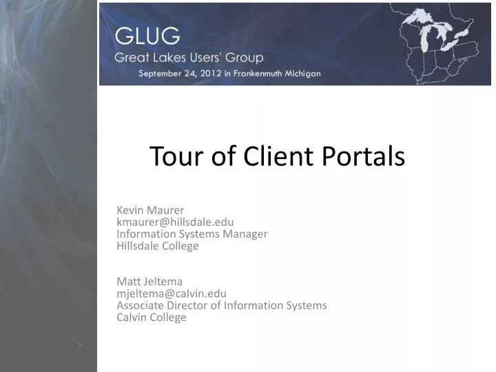 tour of client portals