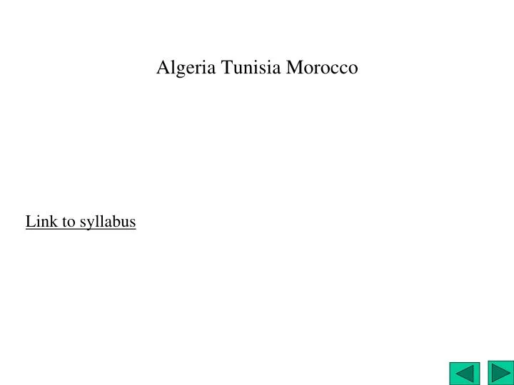 algeria tunisia morocco