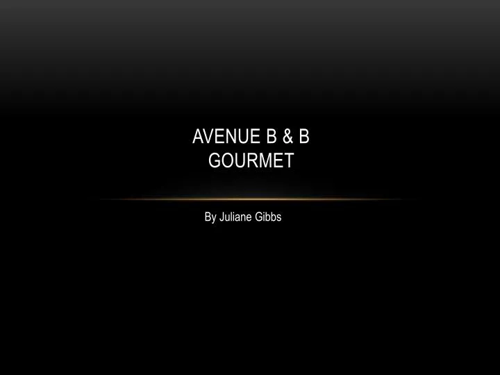 avenue b b gourmet