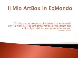 il mio artbox in edmondo