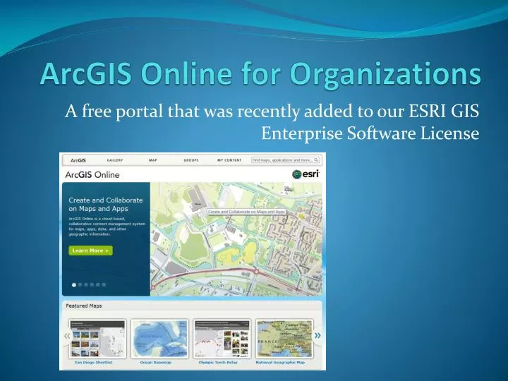 arcgis online for organizations