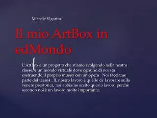 il mio artbox in edmondo