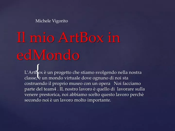 il mio artbox in edmondo