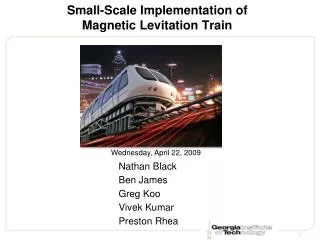 Small-Scale Implementation of Magnetic Levitation Train