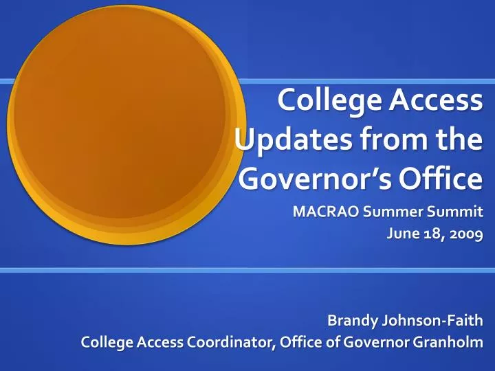 college access updates from the governor s office