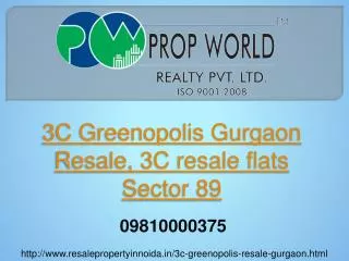 3C Greenopolis Gurgaon Resale, 3C resale flats Sector 89