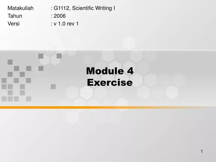 module 4 exercise