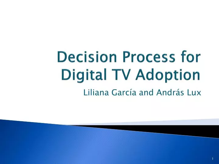 decision process for digital tv adoption