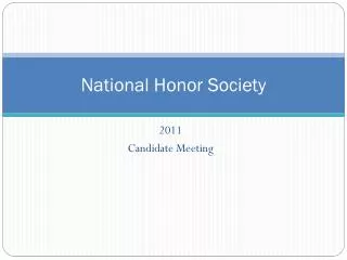 National Honor Society