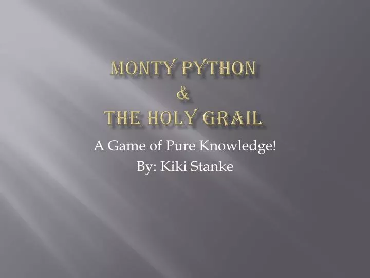 monty python the holy grail