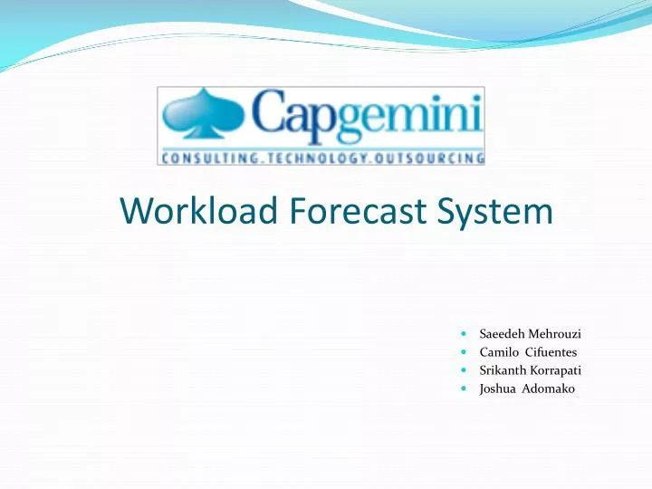 workload forecast system
