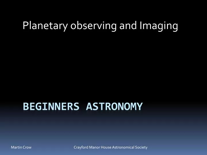 beginners astronomy
