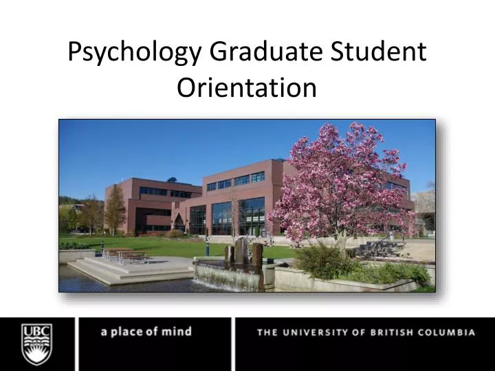 psychology graduate student orientation