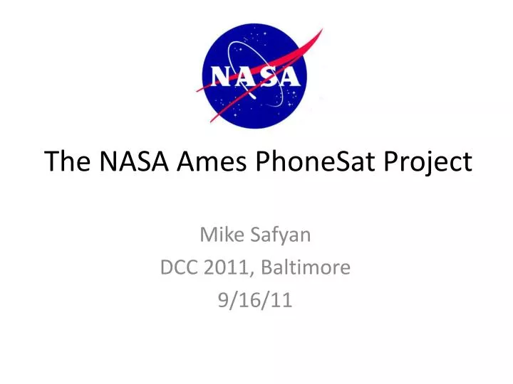 the nasa ames phonesat project