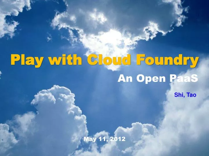 play with cloud foundry