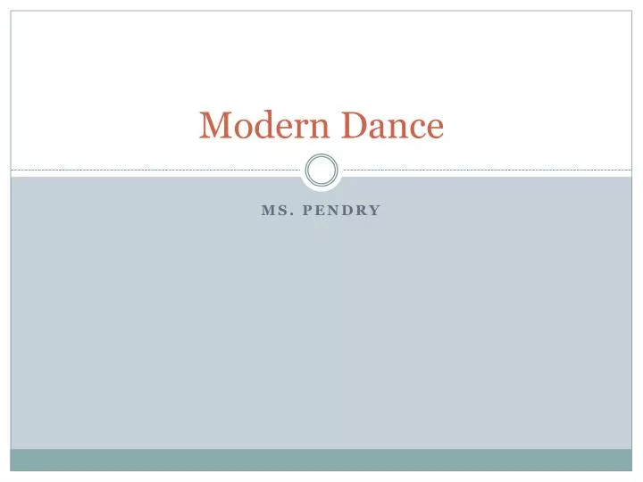 modern dance