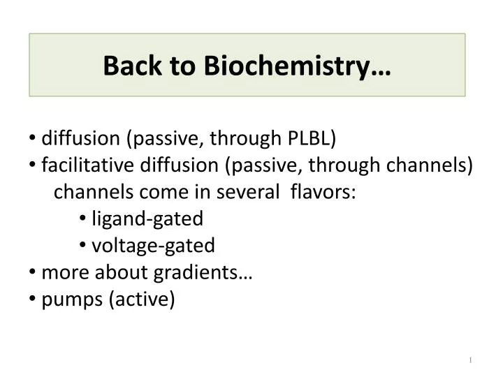 back to biochemistry