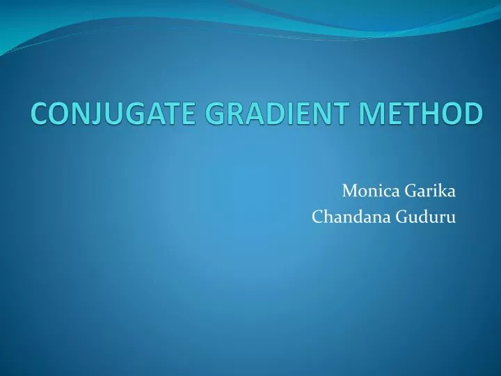 conjugate gradient method