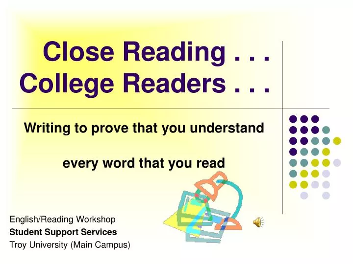 close reading college readers
