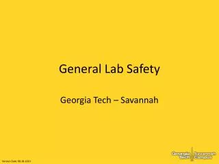 general lab safety