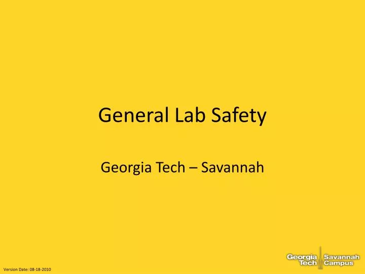 general lab safety