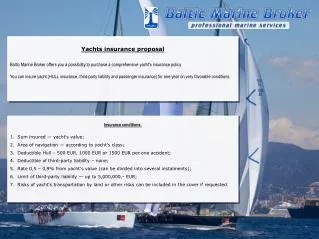 Yachts insurance proposal