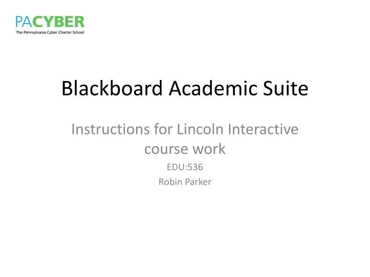 blackboard academic suite