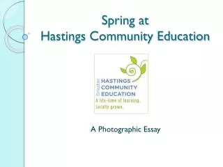 Spring at Hastings Community Education