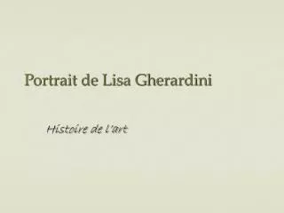 portrait de lisa gherardini
