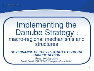 Implementing the Danube Strategy : macro-regional mechanisms and structures