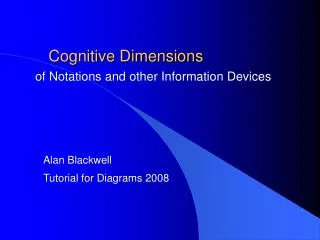 Cognitive Dimensions