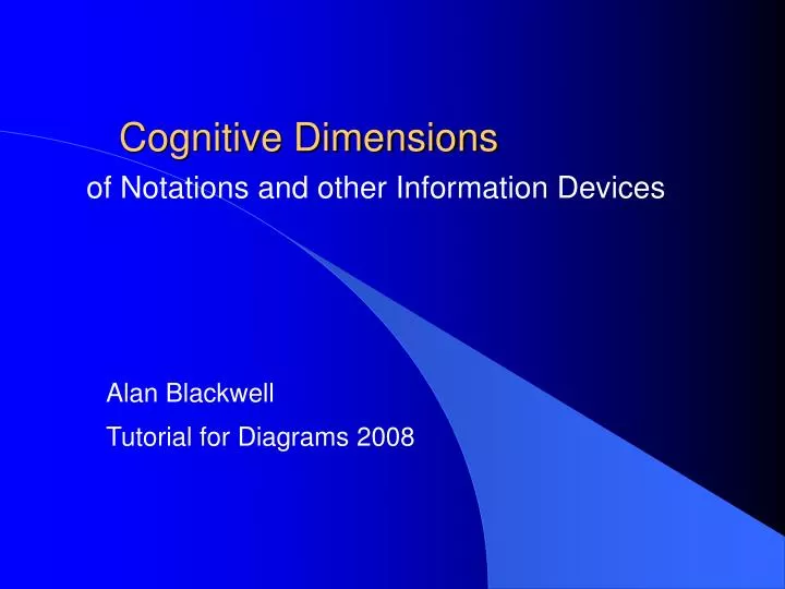 cognitive dimensions