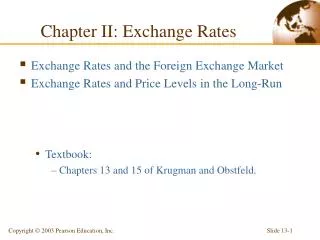 Chapter II: Exchange Rates