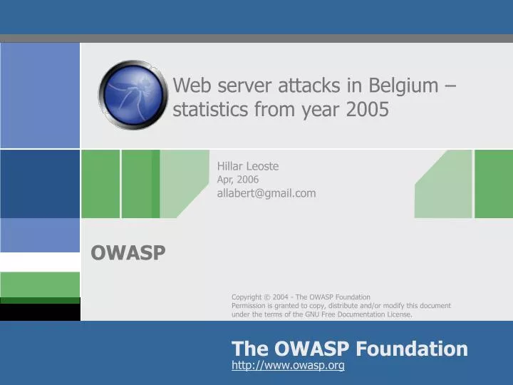 web server attacks in belgium statistics from year 2005