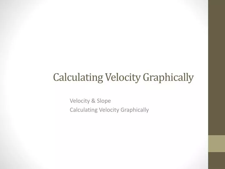 calculating velocity graphically