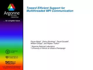 Toward Efficient Support for Multithreaded MPI Communication