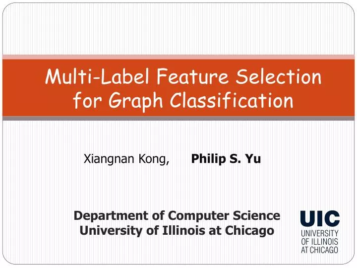 multi label feature selection for graph classification