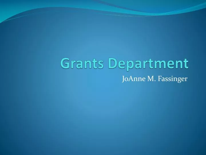 grants department