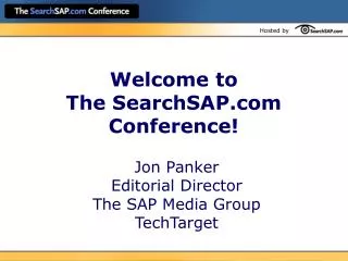 Welcome to The SearchSAP Conference!