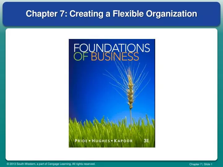 chapter 7 creating a flexible organization