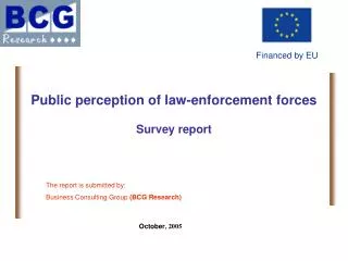 Public perception of law-enforcement forces Survey report