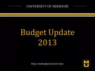 Budget Update 2013