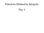 Functions Defined by Integrals - slide 1