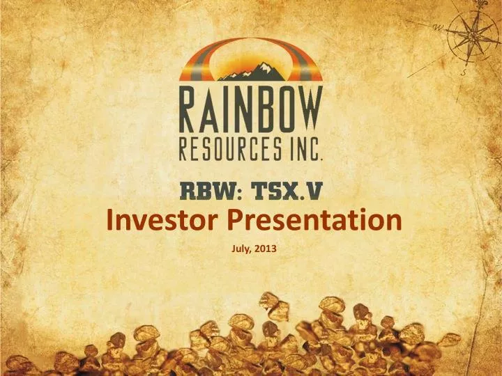 investor presentation july 2013