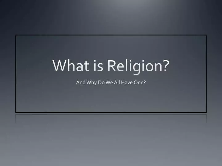 what is religion