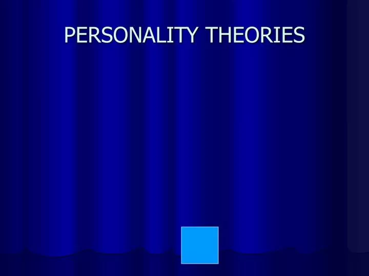 personality theories