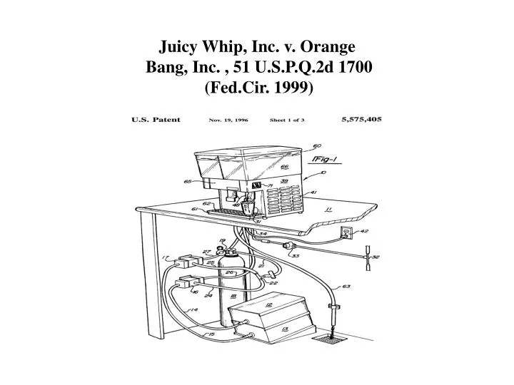 juicy whip inc v orange bang inc 51 u s p q 2d 1700 fed cir 1999