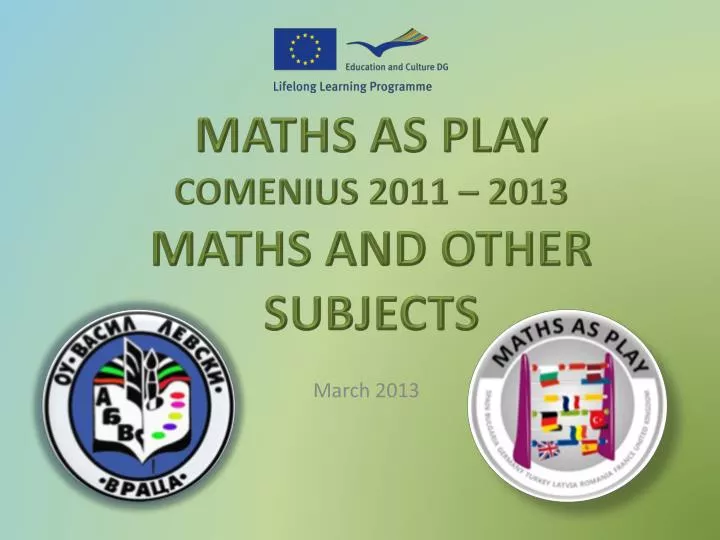 maths as play comenius 2011 2013 maths and other subjects