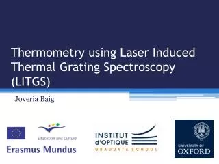 Thermometry using Laser Induced Thermal Grating Spectroscopy (LITGS)