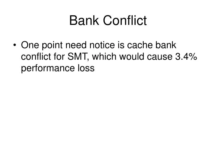bank conflict